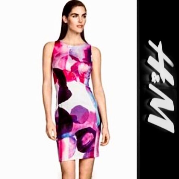 H&M Watercolor Midi Dress - Picture 1 of 8